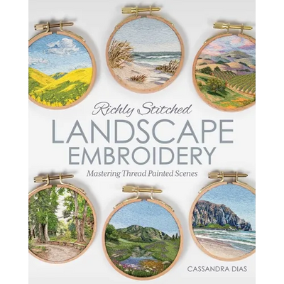Richly Stitched Landscape Embroidery: Mastering Thread Painted Scenes