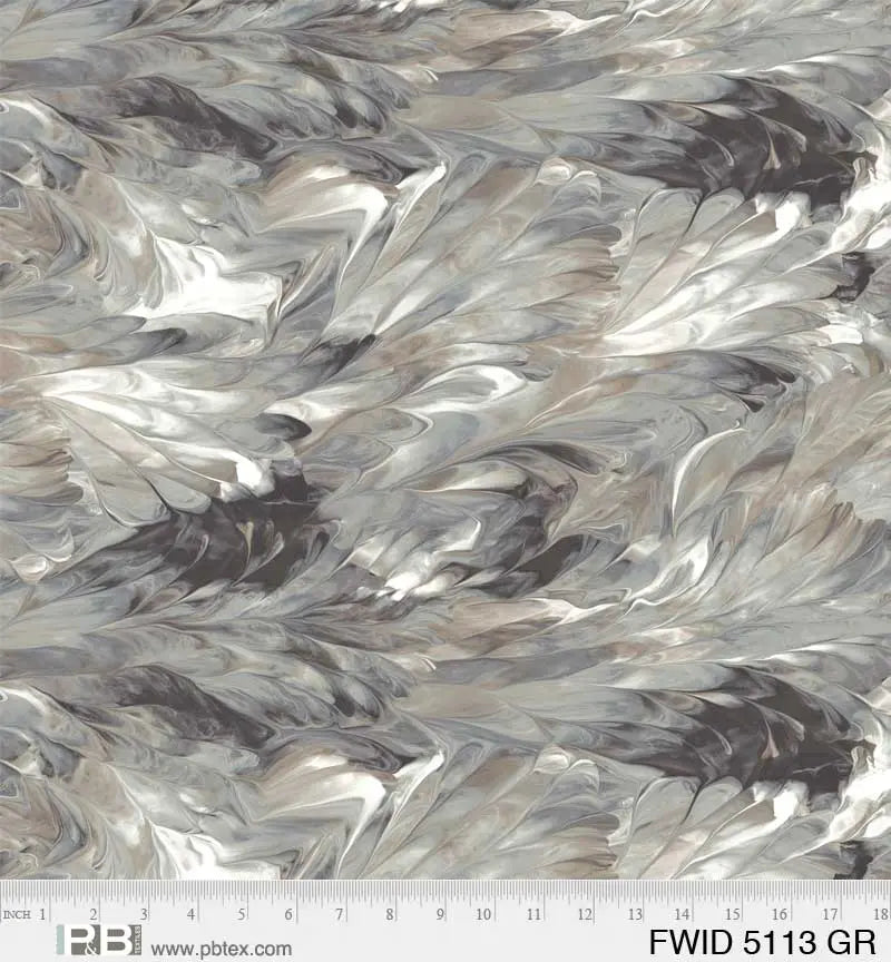 Grey Fluidity Cotton Wideback Fabric per yard - Prismatic Fiber Arts