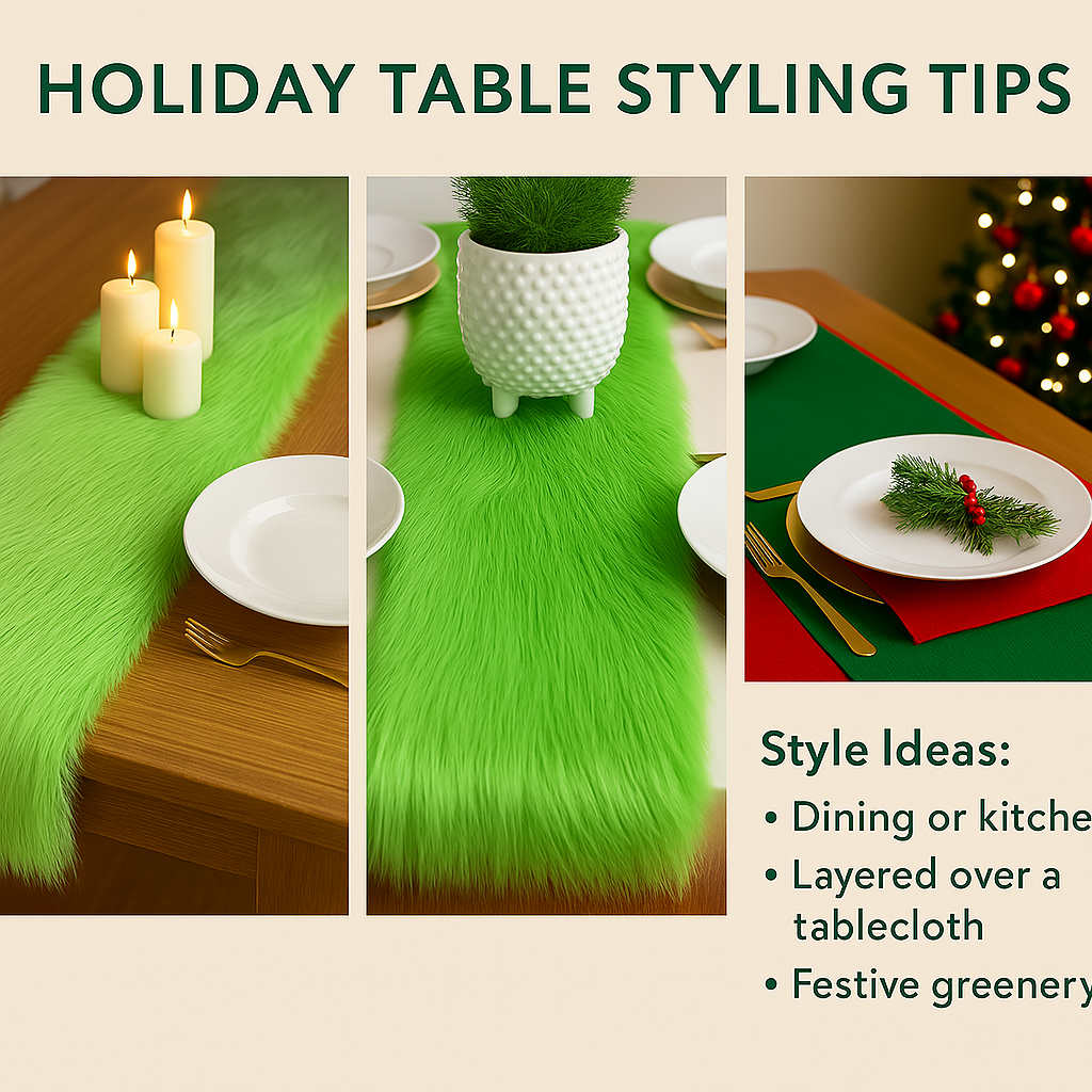 Faux Fur Table Runners – Elegant Decor for Every Occasion - Banana - Prismatic Fiber Arts