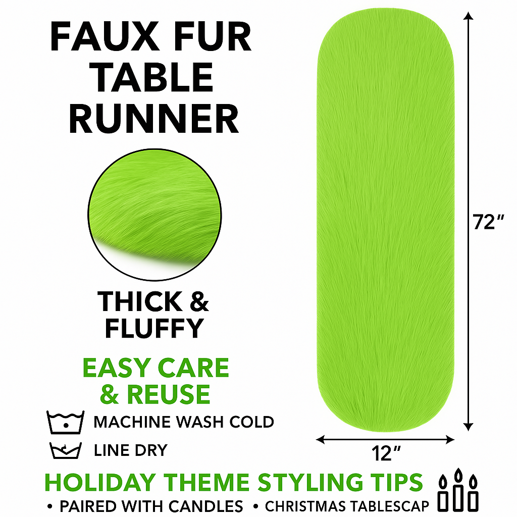 Faux Fur Table Runners – Elegant Decor for Every Occasion - Dark Brown - Prismatic Fiber Arts