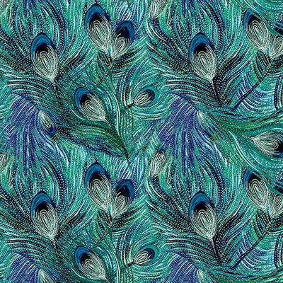 Feather Teal Affinity Cotton 44"/45" Fabric Per Yard - Prismatic Fiber Arts