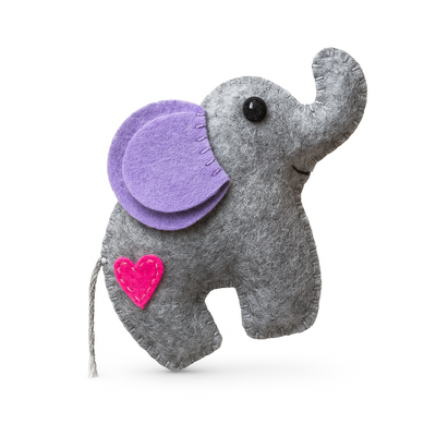 DIY Felt Elephant Craft Kit – Easy Sewing Project for Kids | FabricLA - Prismatic Fiber Arts