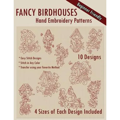 Fancy Birdhouses Hand Embroidery Patterns