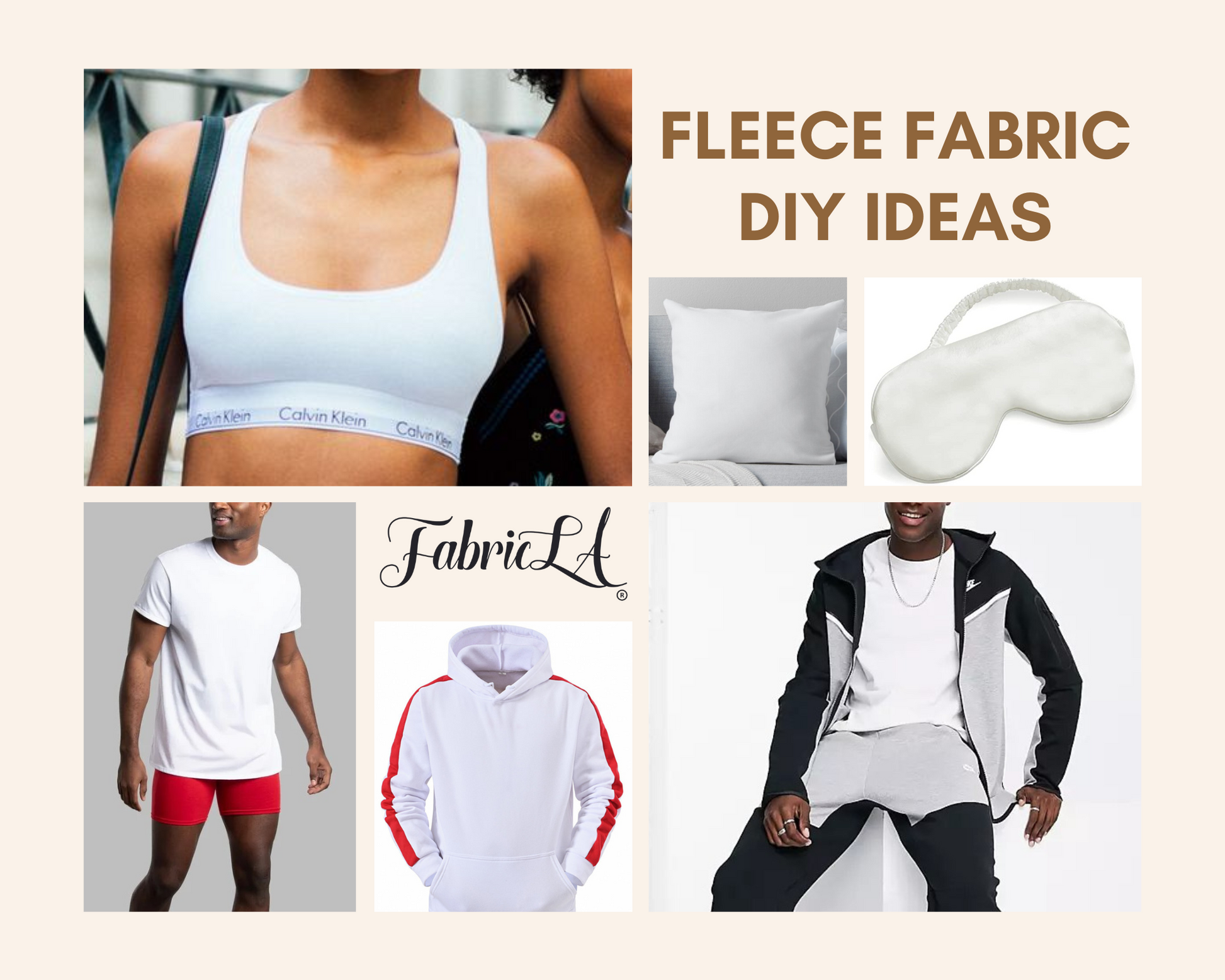 Premium White Sweatshirt Fleece Fabric 60" Wide - Polyester Cotton Blend | FabricLA - Prismatic Fiber Arts