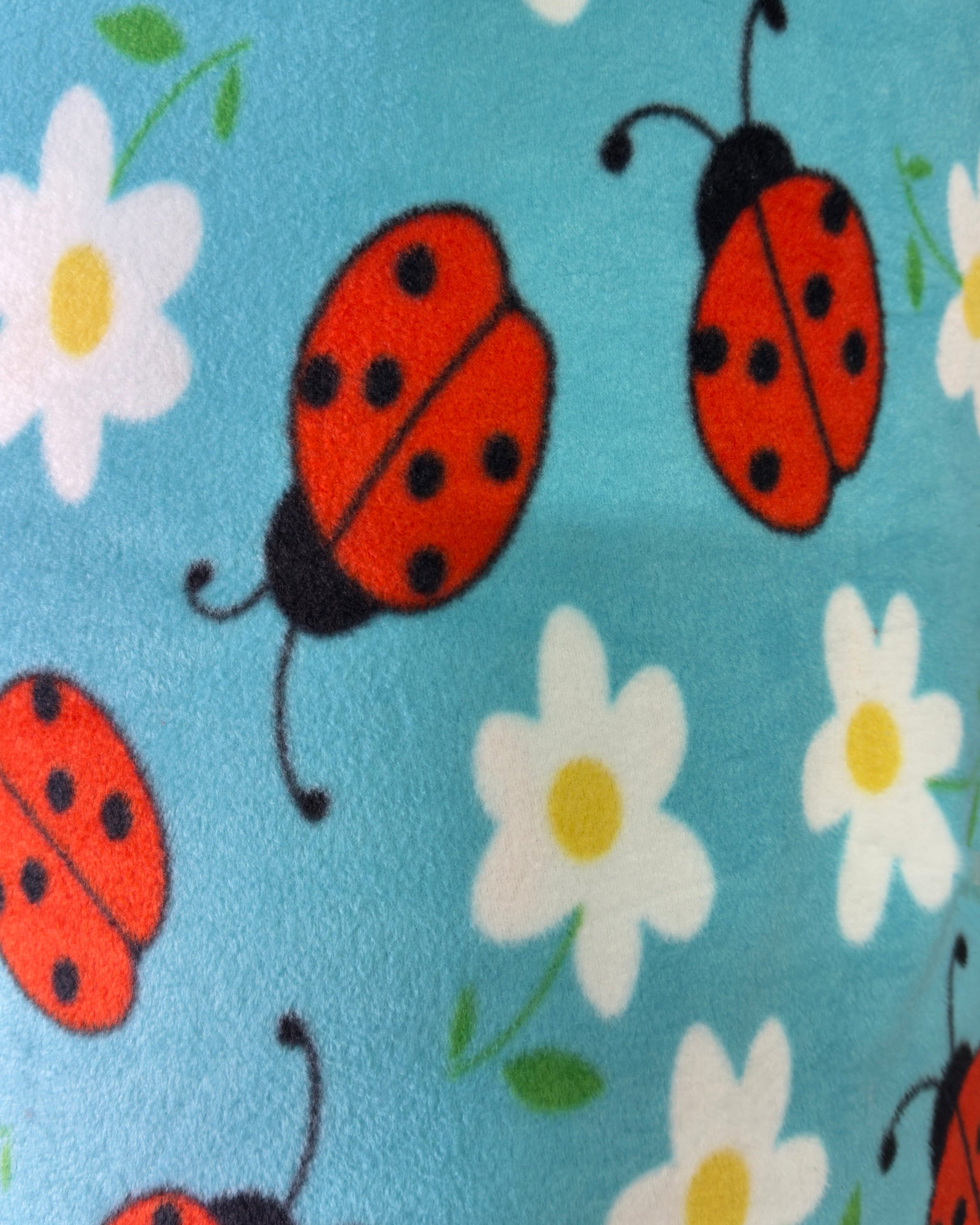 Ladybug Print Anti-Pill Polar Fleece Fabric – 60 Inches Wide | Soft & Whimsical | FabricLA - Prismatic Fiber Arts