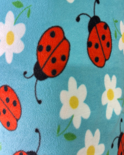 Ladybug Print Anti-Pill Polar Fleece Fabric – 60 Inches Wide | Soft & Whimsical | FabricLA - Prismatic Fiber Arts