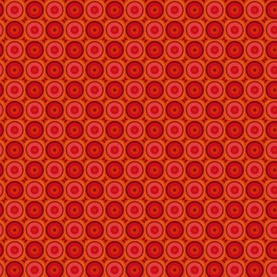 Flock Together Circle Square Red Cotton 44"/45" Fabric Per Yard - Prismatic Fiber Arts