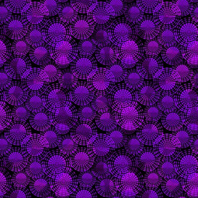 Flock Together Circle Stitch Purple Cotton 44"/45" Fabric Per Yard - Prismatic Fiber Arts