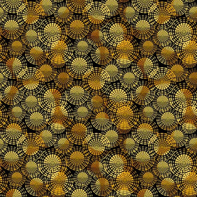 Flock Together Circle Stitch Yellow Cotton 44"/45" Fabric Per Yard - Prismatic Fiber Arts