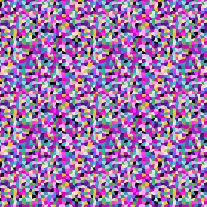 Flock Together Fractal Jewel Cotton 44"/45" Fabric Per Yard - Prismatic Fiber Arts