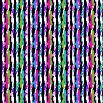 Flock Together Wavy Stripe Jewel Cotton 44"/45" Fabric Per Yard - Prismatic Fiber Arts