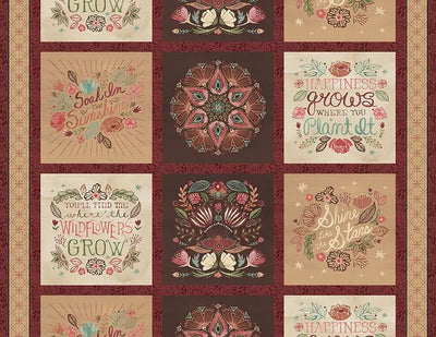 Floralscape - Craft Panel Multi Cotton 44"/45" Fabric Per Yard - Prismatic Fiber Arts