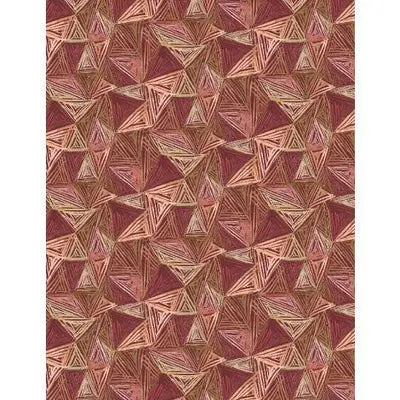 Floralscape - Geometric Red Cotton 44"/45" Fabric Per Yard - Prismatic Fiber Arts