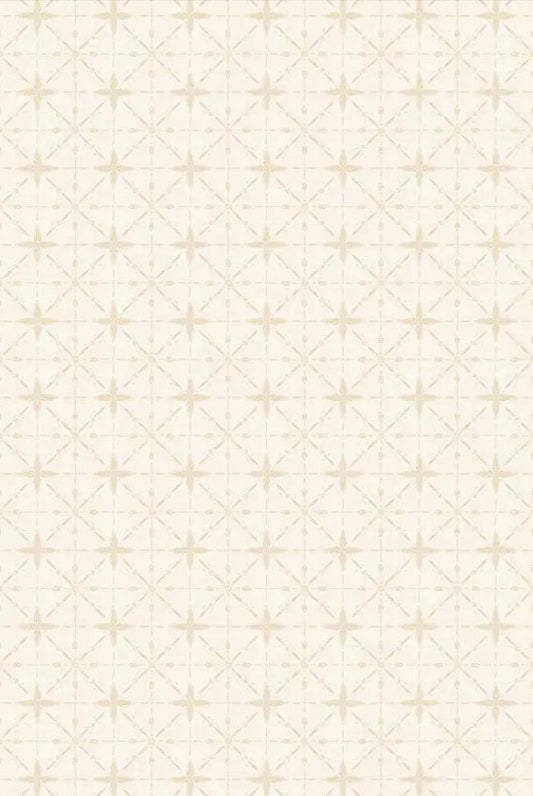 Floralscape - Star Grid Cream Cotton 44"/45" Fabric Per Yard