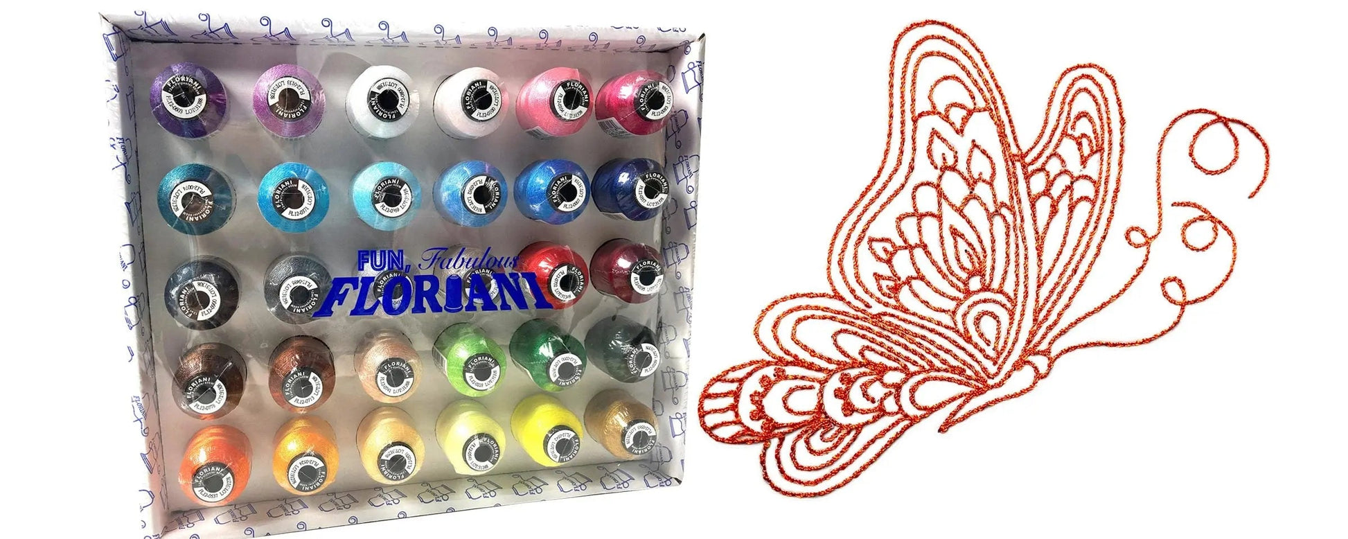 Floriani 12-weight 30 count Thread set - Prismatic Fiber Arts