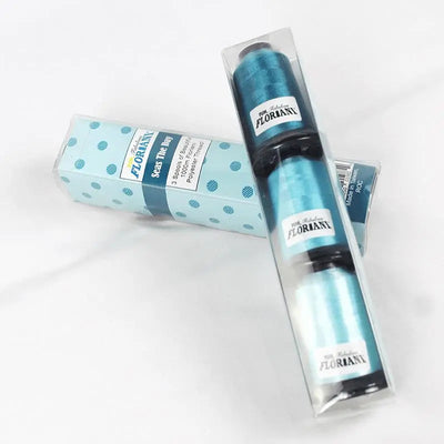 Floriani Thread  3 SPOOL SET - SEAS THE DAY AQUA - Prismatic Fiber Arts