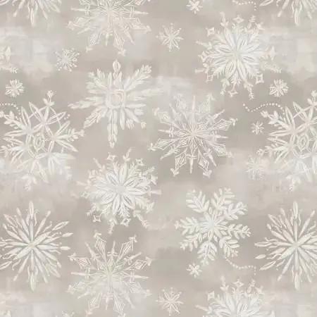 Fog Snowfall Cotton Wideback Fabric per yard - Prismatic Fiber Arts
