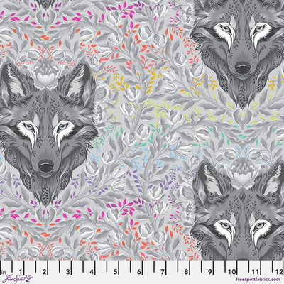Fog Wolf of Pink Street Graywork 43/44" Cotton Fabric Per Yard - Prismatic Fiber Arts