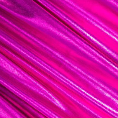 Metallic Lame Foil Spandex Knit Fabric | Fuchsia - Prismatic Fiber Arts
