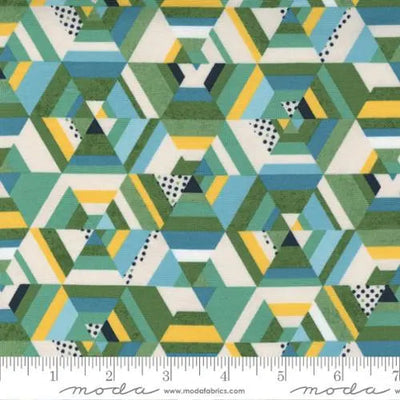 Frankie Kaleidoscope Hemlock Green 44"/45" Fabric Per Yard - Prismatic Fiber Arts