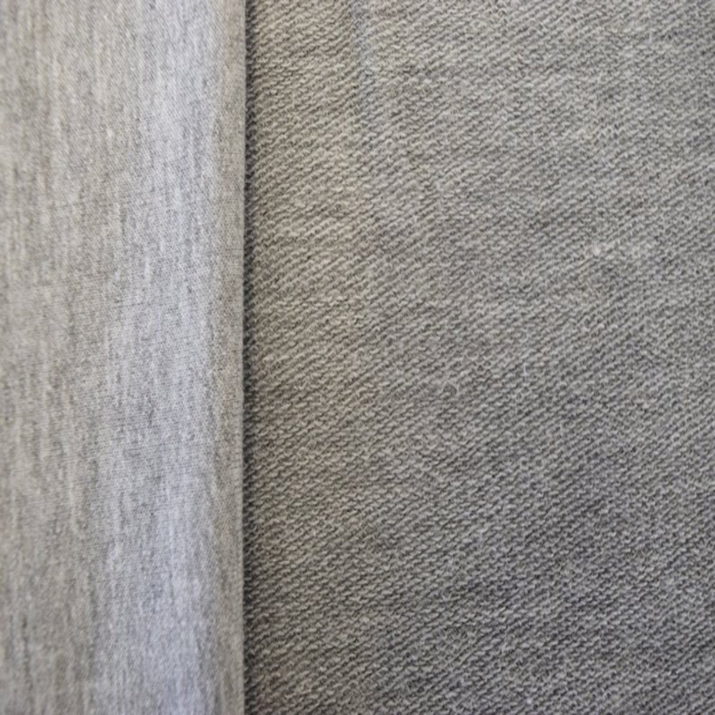 Cotton Spandex Stretch French Terry Fabric | Heather Grey - Prismatic Fiber Arts