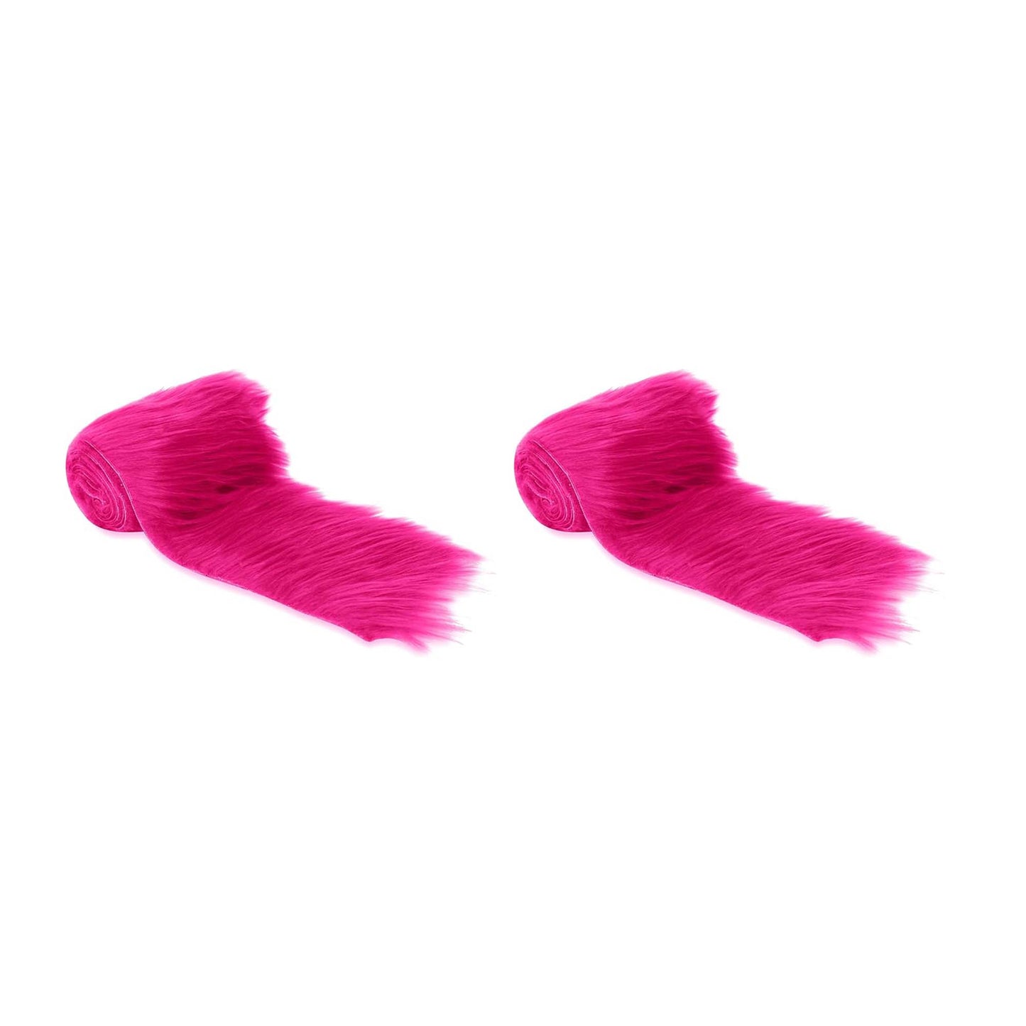 FabricLA Mohair Shaggy Faux Fur Fabric - Pre Cut Strips | Trim Ribbon | DIY Craft, Hobby, Costume, Decoration - Pack of 2 - Prismatic Fiber Arts