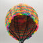 Hot Pink Rainbow Beanie - Prismatic Fiber Arts
