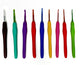 Ergonomic Crochet Hook Set – 9 Piece (2mm–6mm) with Soft Rubber Handles - Prismatic Fiber Arts