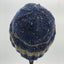 Navy Blue Tweed Beanie - Back View