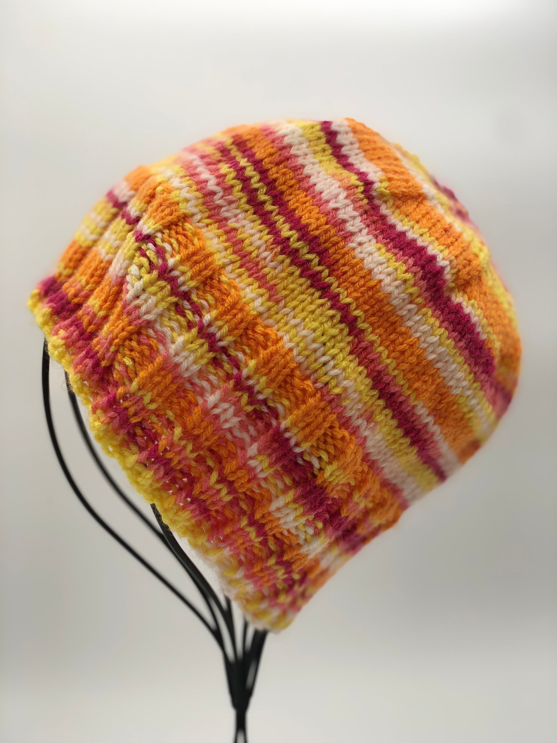 Strawberry Candy Corn Beanie - Left View