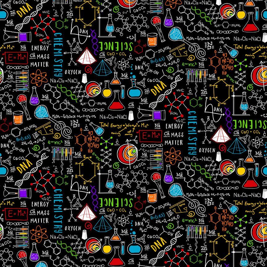 Black Science Cotton 44"/45" Fabric Per Yard - Prismatic Fiber Arts