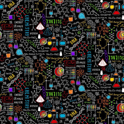 Black Science Cotton 44"/45" Fabric Per Yard - Prismatic Fiber Arts