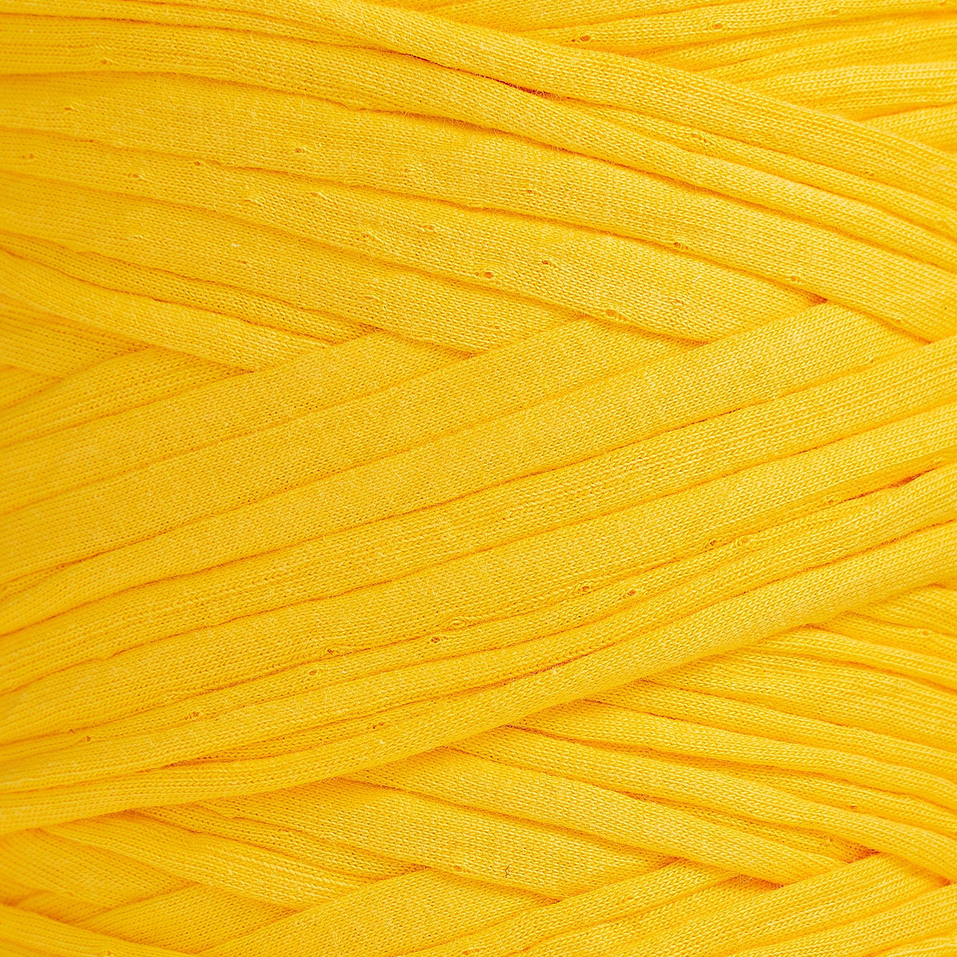 Recycled T-Shirt Fabric Yarn - Gold Color - Prismatic Fiber Arts