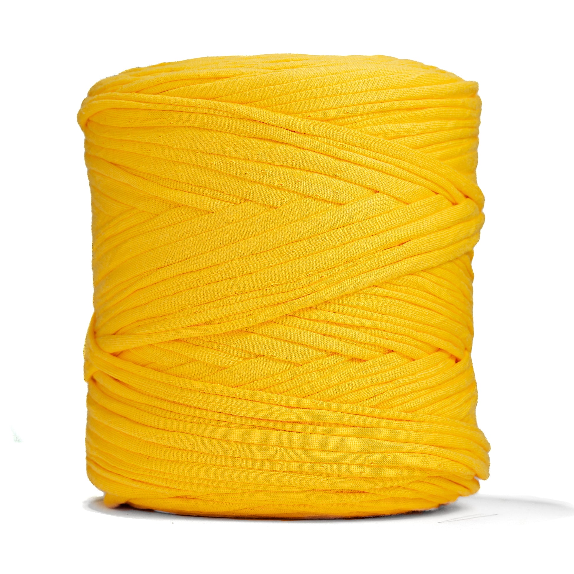 Recycled T-Shirt Fabric Yarn - Gold Color - Prismatic Fiber Arts