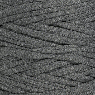 Recycled T-Shirt Fabric Yarn - Heather Gray Color - Prismatic Fiber Arts