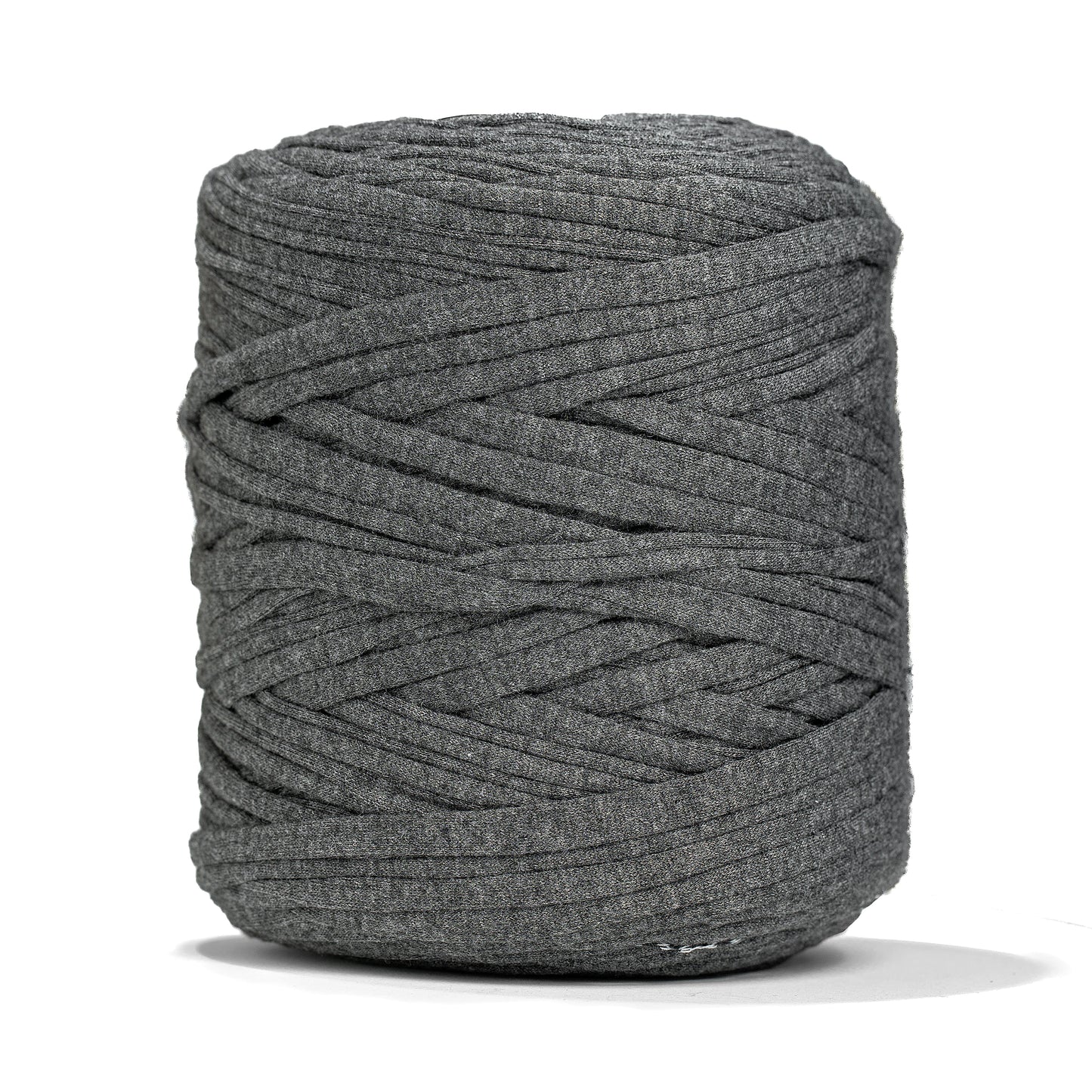 Recycled T-Shirt Fabric Yarn - Heather Gray Color - Prismatic Fiber Arts