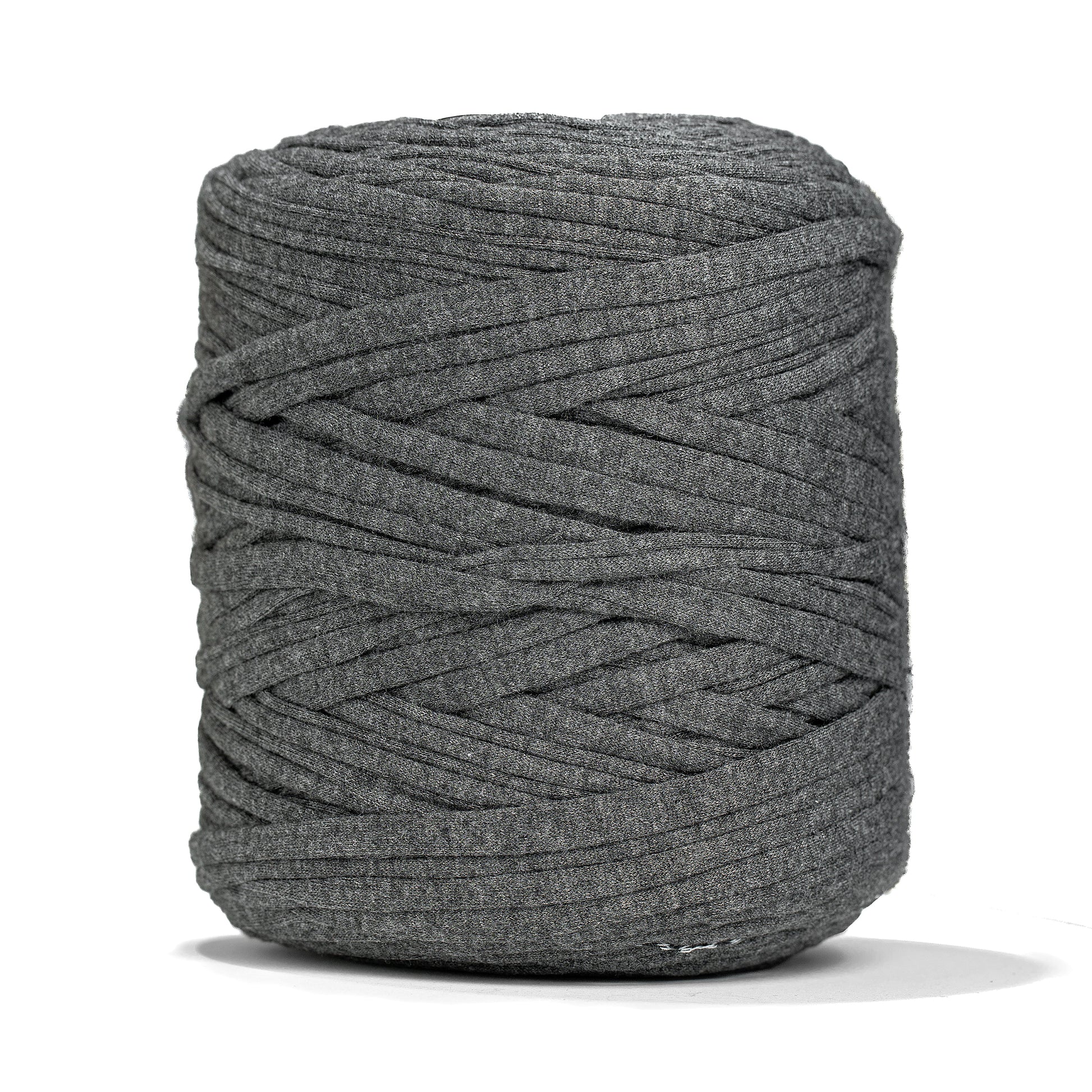 Recycled T-Shirt Fabric Yarn - Heather Gray Color - Prismatic Fiber Arts