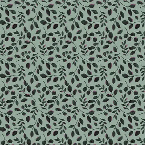 Garden Leaves Quilting Cuddle Green Fabric per yard - Prismatic Fiber Arts
