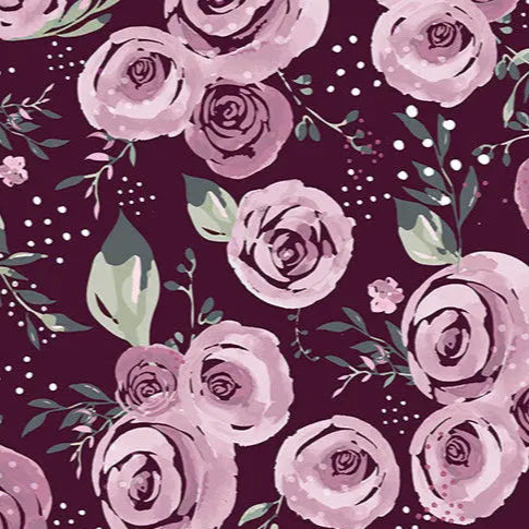 Garden Roses Quilting Cuddle Woodrose Fabric per yard - Prismatic Fiber Arts