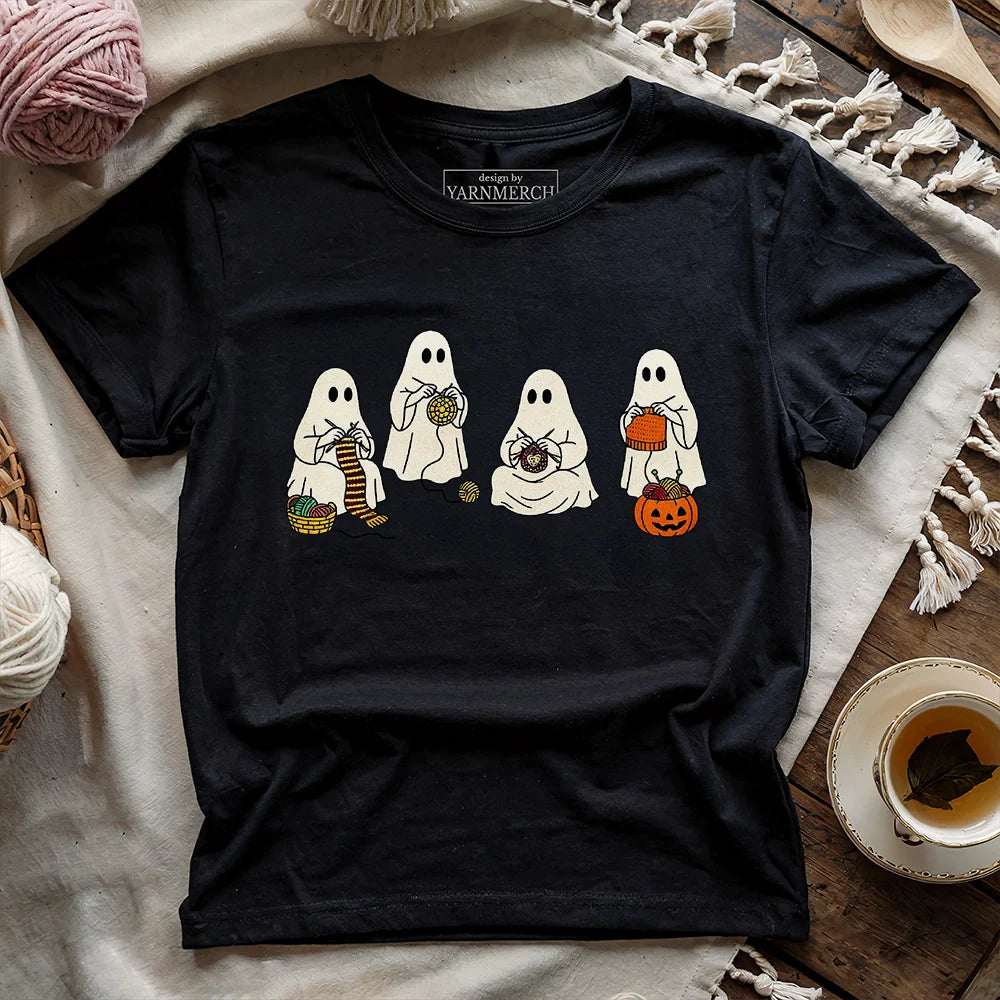 Ghost Stitchers Society T-shirt - Prismatic Fiber Arts