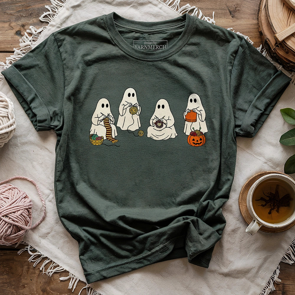 Ghost Stitchers Society T-shirt - Prismatic Fiber Arts