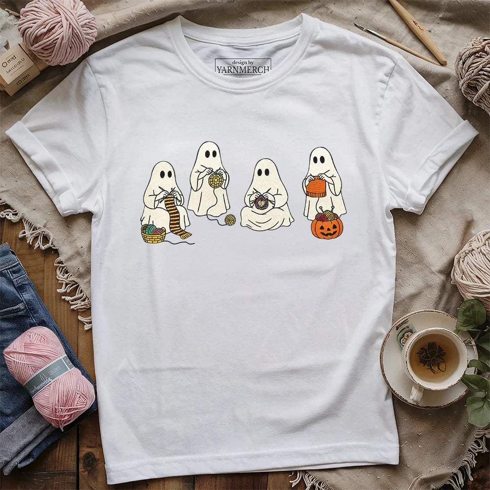 Ghost Stitchers Society T-shirt - Prismatic Fiber Arts