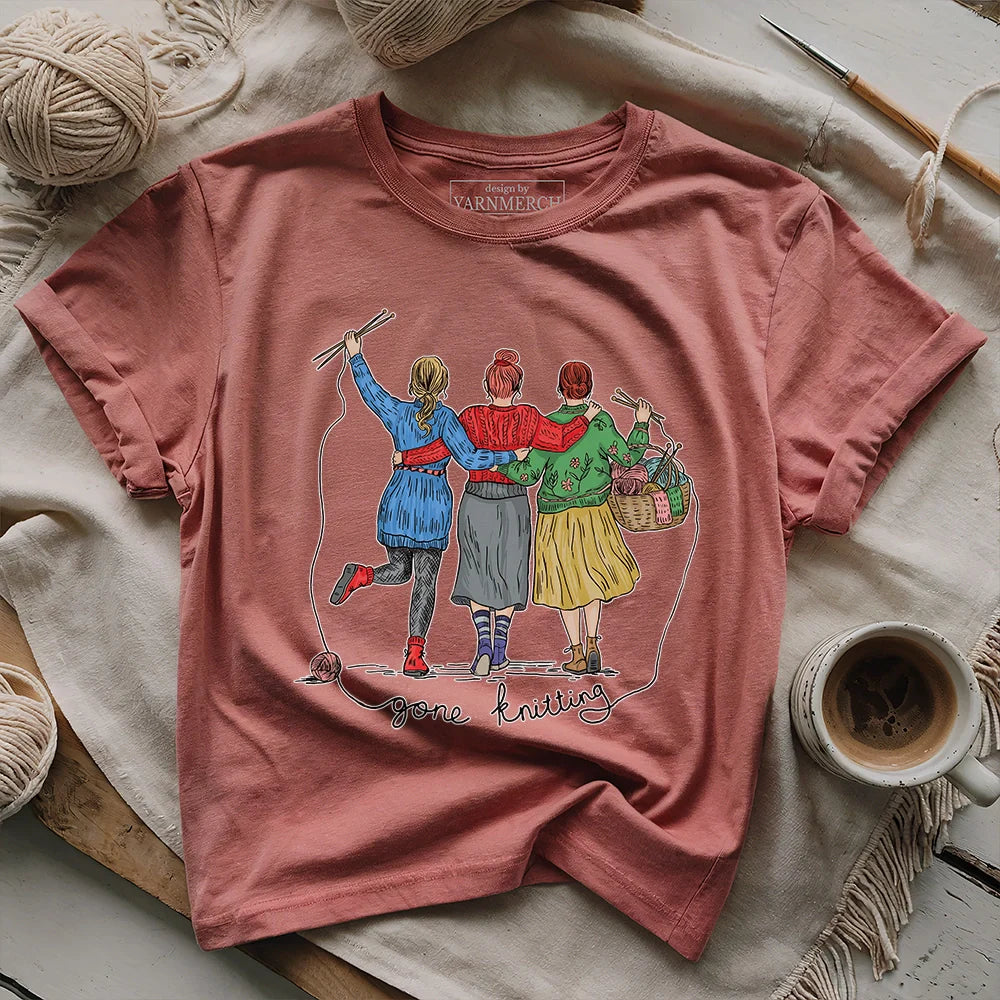 Girls Gone Knitting T-shirt - Prismatic Fiber Arts