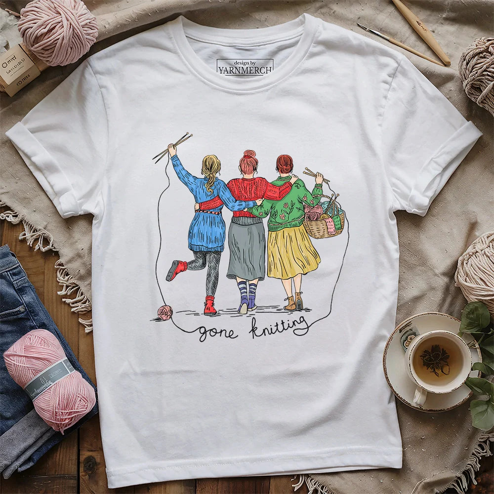 Girls Gone Knitting T-shirt - Prismatic Fiber Arts