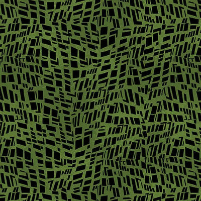 Go with the Flow Mosaic Shards Dark Lime Cotton 44"/45" Fabric Per Yard - Prismatic Fiber Arts