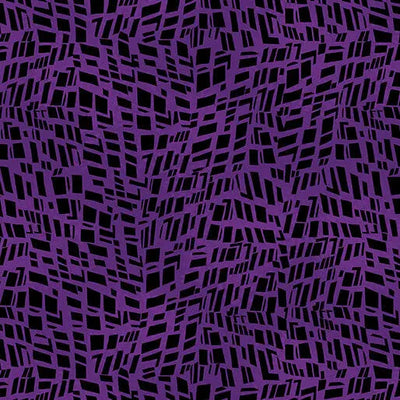Go with the Flow Mosaic Shards Dark Purple Cotton 44"/45" Fabric Per Yard - Prismatic Fiber Arts