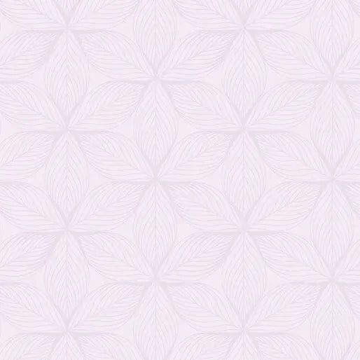 Go with the Flow Star Leaves Light Purple Cotton 44"/45" Fabric Per Yard - Prismatic Fiber Arts