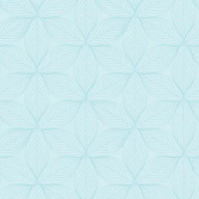 Go with the Flow Star Leaves Light Turquoise Cotton 44"/45" Fabric Per Yard - Prismatic Fiber Arts
