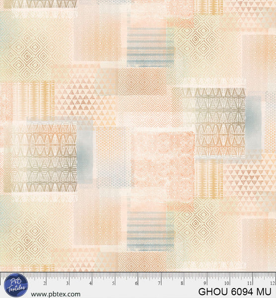 Golden Hour Multi Patchwork Geo Cotton 44”/45” Fabric Per Yard - Prismatic Fiber Arts