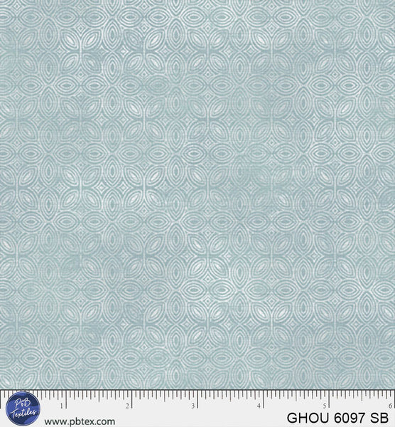Golden Hour Sky Blue Tiled Geo Cotton 44”/45” Fabric Per Yard - Prismatic Fiber Arts